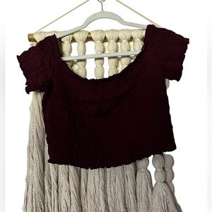 AEROPOSTALE | ruched burgundy top